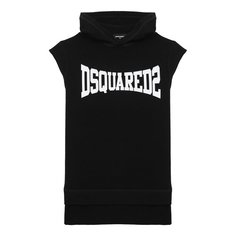 Хлопковое платье с капюшоном Dsquared2