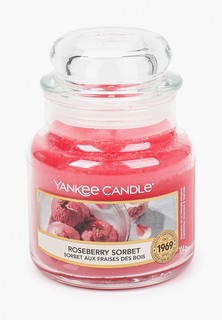 Свеча ароматическая Yankee Candle в стеклянной банке, Земляничный сорбет, 104 г, 25-45 часов