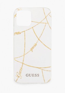 Чехол для iPhone Guess 12/12 Pro (6.1), PC/TPU Chain design White/Gold