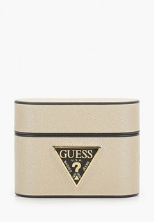 Чехол для наушников Guess Airpods Pro, Saffiano PU leather case with metal logo Beige