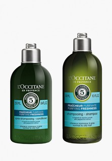 Набор для ухода за волосами LOccitane L'Occitane Живительная свежесть, шампунь 300 мл + кондиционер 250 мл