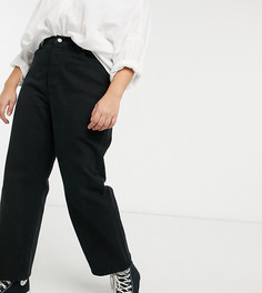 Черные прямые джинсы до щиколотки Levis Plus-Черный цвет