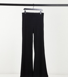 Эксклюзивные расклешенные брюки черного цвета с широкими штанинами Outrageous Fortune Plus-Черный цвет