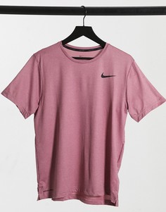Розовая футболка Nike Training hyper dry-Розовый цвет