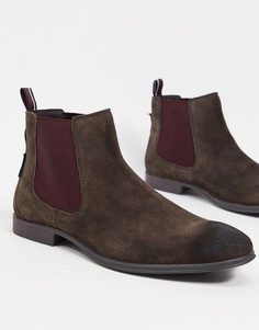 Коричневые замшевые ботинки челси Ben Sherman-Коричневый цвет