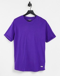Фиолетовая oversize-футболка Bershka-Фиолетовый цвет
