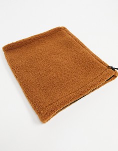 Коричневый плюшевый шарф-снуд SVNX-Коричневый цвет