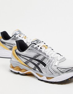 Серебристые и золотистые кроссовки Asics Gel Kayano 14-Серый