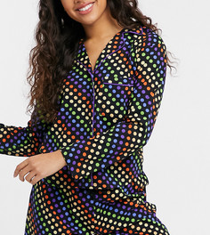 Пижамный комплект с шортами в разноцветный горошек Wednesdays Girl-Многоцветный