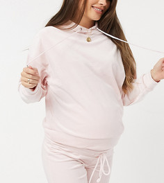 Велюровый худи розового цвета для будущих мам из переработанного полиэстера Lindex MOM Exclusive Taylor-Розовый цвет