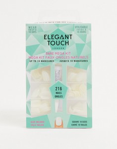 Набор с квадратными накладными ногтями Elegant Touch Totally Bare-Бесцветный