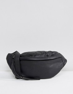 Кожаная сумка-кошелек на пояс Pieces-Черный