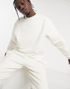 Кремовый свитшот премиум-класса в стиле унисекс от комплекта adidas Originals-Белый