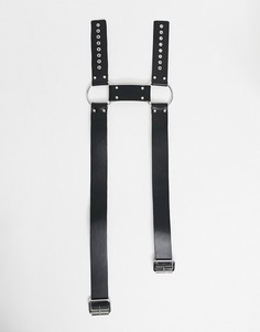 Черная сбруя-бандаж для ног ASOS DESIGN-Черный цвет