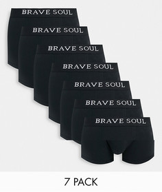 Набор из 7 боксеров Brave Soul-Черный цвет