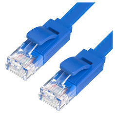 Сетевой кабель GCR Premium UTP 30AWG cat.6 RJ45 T568B 0.15m Blue GCR-LNC621-0.15m Greenconnect