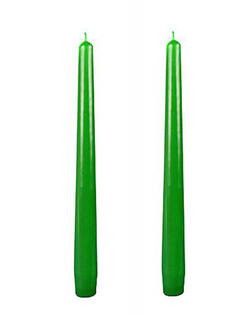 Свечи античные Омский свечной 2.3x25cm 2шт Dark Green 001105