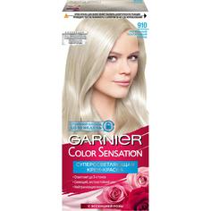 Краска для волос Garnier Color Sensation Роскошь цвета 910 Пепельно-серебристый блонд