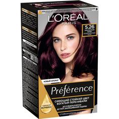 Краска для волос LOreal Paris Preference 5.26 Изысканный Бордо L'Oreal