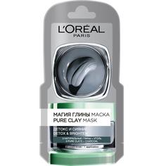 Маска для лица LOreal Paris Магия Глины Детокс и Сияние 6 мл