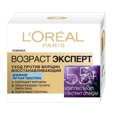 Дневной антивозрастной крем LOreal Paris Возраст эксперт 55+, легкая текстура, восстанавливающий, 50 мл L'Oreal