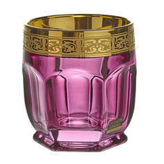 Набор низких стаканов Crystalite Bohemia Сафари, Моцарт аметист голд 6 шт