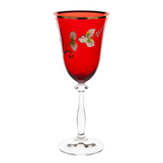 Набор рюмок для ликера Анжела красный 6 шт Bohemia Glass