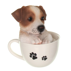 Фигурка Top Art Studio Джек Рассел в чашке 13х14,5 см Топ арт студио