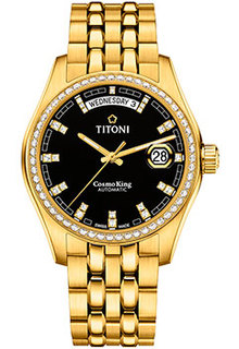 Швейцарские наручные мужские часы Titoni 797-G-DB-543. Коллекция Cosmo