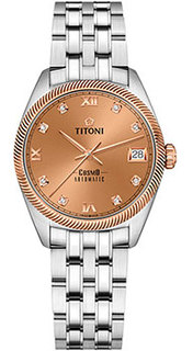 Швейцарские наручные женские часы Titoni 828-SRG-653. Коллекция Cosmo