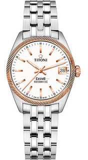 Швейцарские наручные женские часы Titoni 828-SRG-606. Коллекция Cosmo