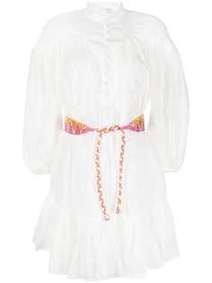 Zimmermann платье-рубашка с английской вышивкой