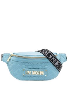 Love Moschino стеганая поясная сумка с логотипом
