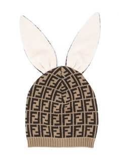 Fendi Kids декорированная шапка с логотипом