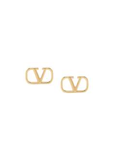 Valentino Garavani серьги-гвоздики с логотипом VLogo Signature
