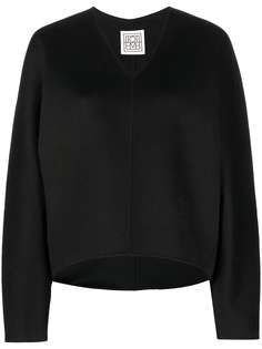 Totême укороченный джемпер Rennes с V-образным вырезом