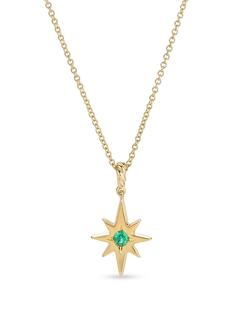 David Yurman колье North Star из желтого золота с изумрудом