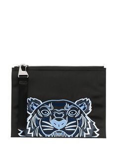 Kenzo клатч с вышитым логотипом