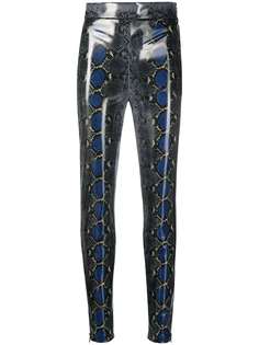 Versace легинсы со змеиным принтом