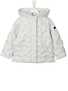 Emporio Armani Kids пуховик с капюшоном и жатым эффектом