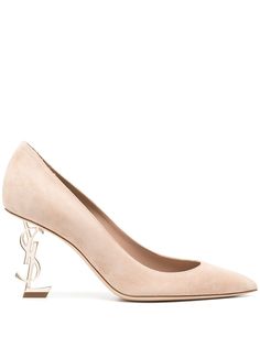 Saint Laurent туфли-лодочки на каблуке в форме логотипа YSL