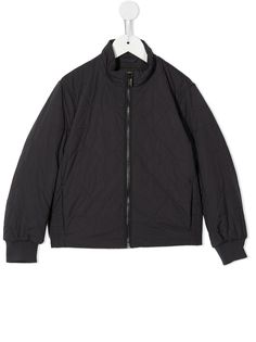 Emporio Armani Kids стеганый бомбер на молнии