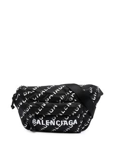 Balenciaga сумка Wheel из ткани ECONYL® с логотипом