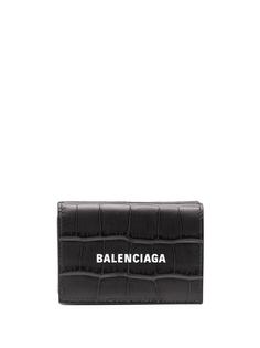 Balenciaga кошелек Cash с тиснением под крокодила