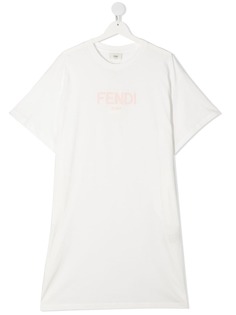 Fendi Kids платье-футболка с логотипом