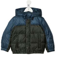 Emporio Armani Kids пуховик в стиле колор-блок