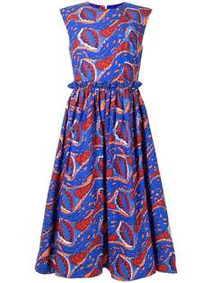 Stella Jean платье миди А-силуэта с абстрактным принтом