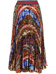 Stella Jean плиссированная юбка с принтом