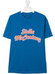 Stella McCartney Kids футболка оверсайз с логотипом