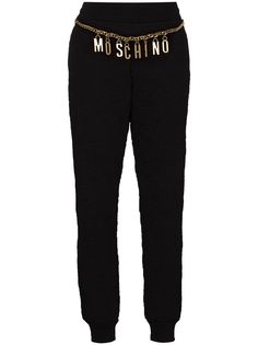 Moschino спортивные брюки с подвесным декором